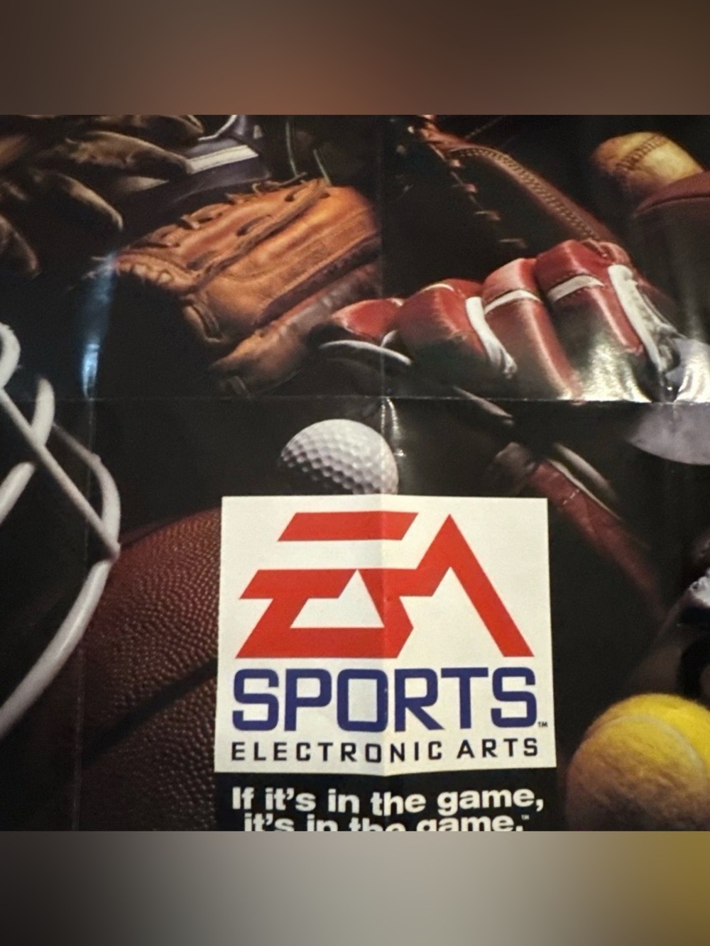 Vintage EA SPORTS Electronic Arts Sega Genesis Game 1994 Poster Insert
